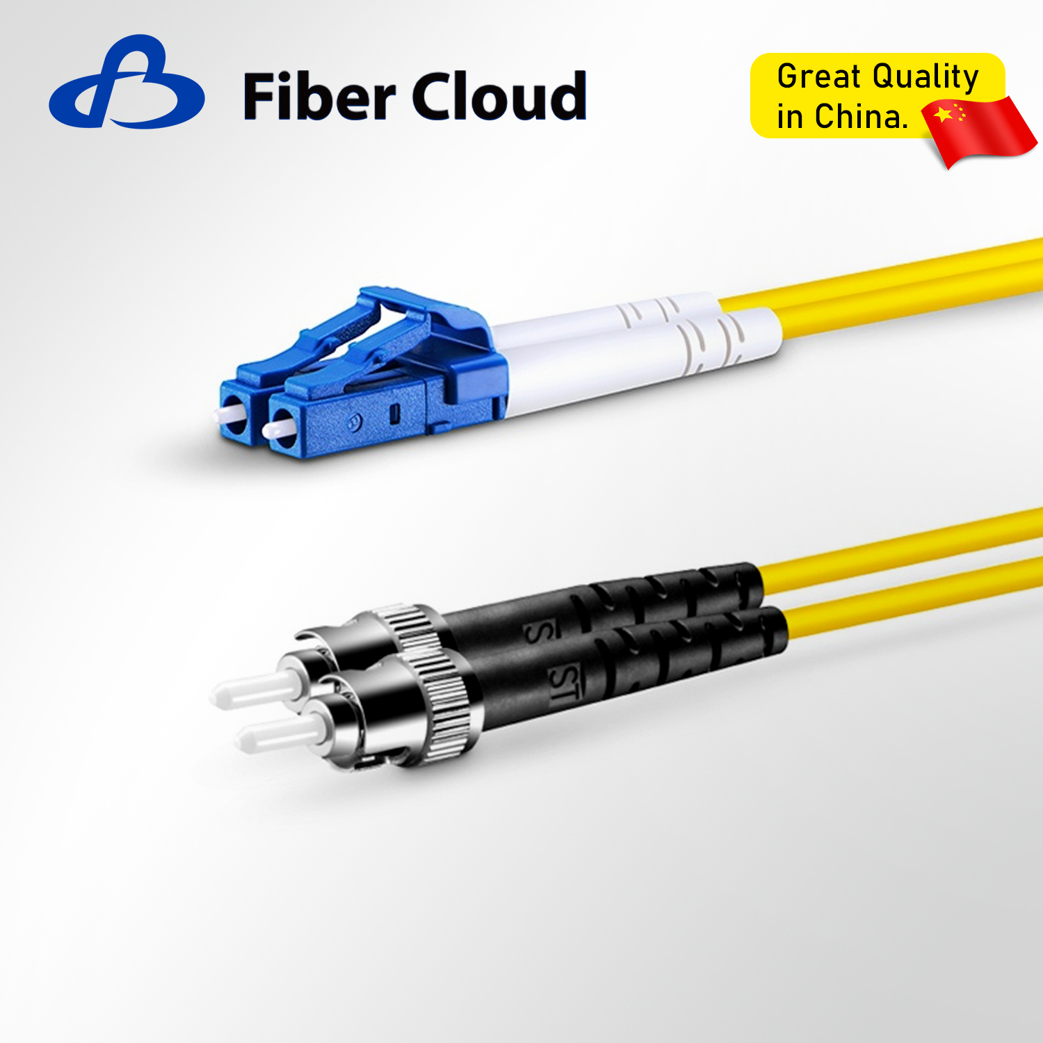 2.0mm LC/UPC to ST/UPC Duplex OS2 Single Mode Riser Ofnr Tight-Buffered Fiber Optic Patchcord