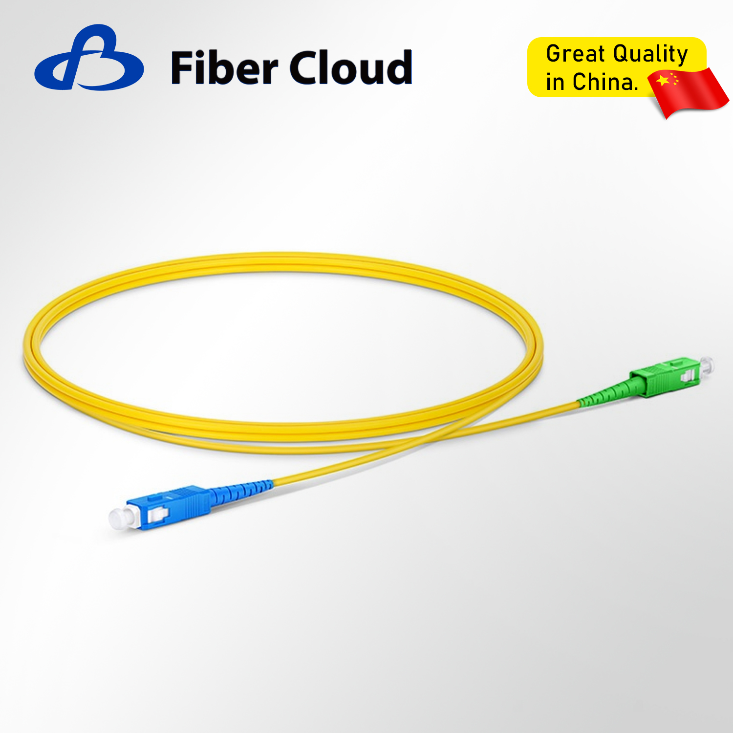 1m SC/UPC to SC/APC Simplex OS2 Single Mode Ofnr 2.0mm Tight Buffered Fiber Optic Patchcord