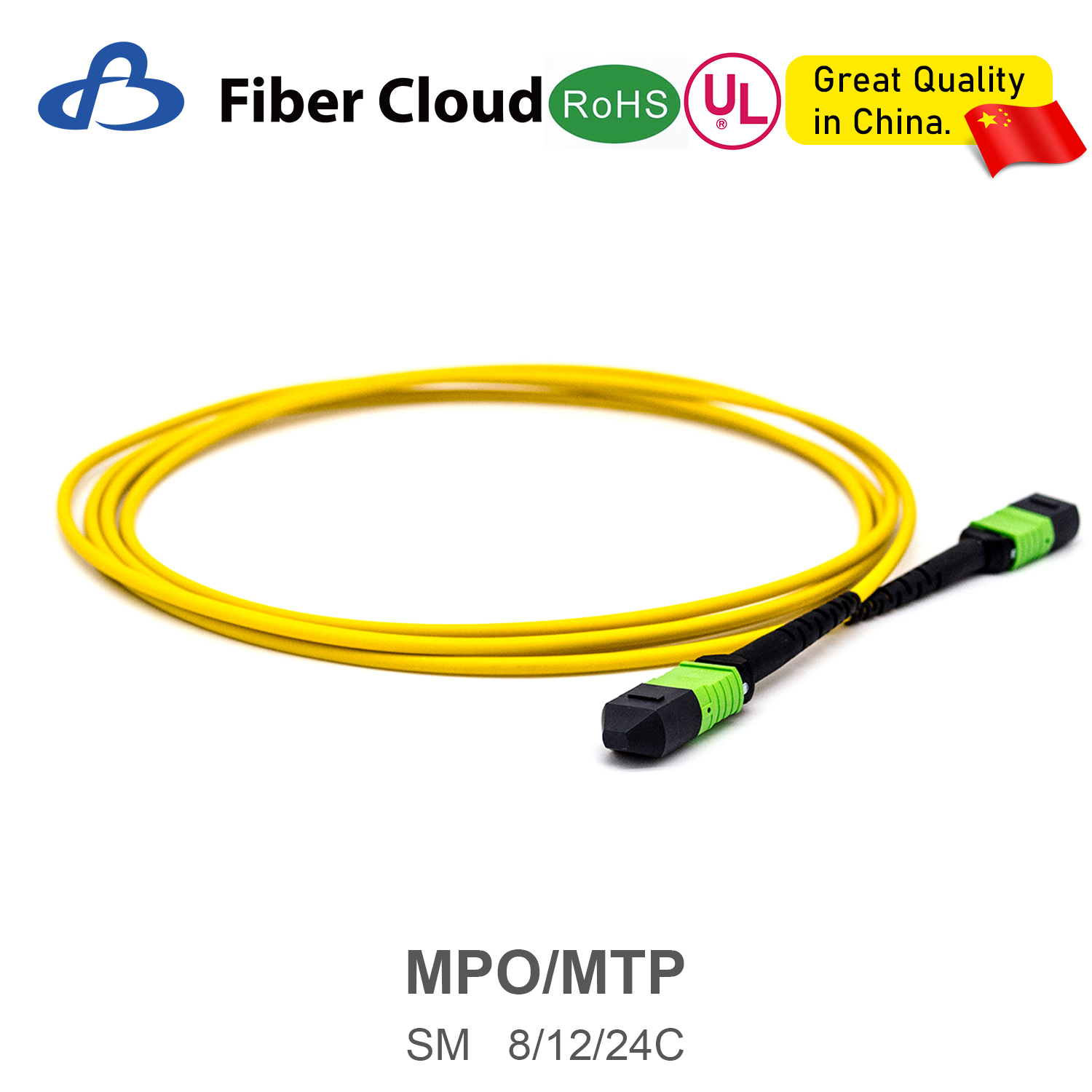 8/12/24core 2m-50m High Density PVC/LSZH UL Certification Female/ Male MPO-MPO Sm Om3 Om4 Om5 Trunk Cable Patch Cord Fiber Optic Jumper