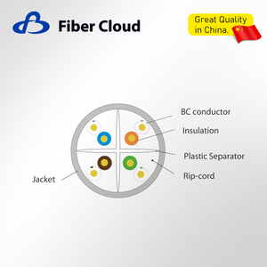 24AWG 4 Twisted Pairs CM U/UTP 550MHz Stranded Copper Cat6 Ethernet Bulk Cable