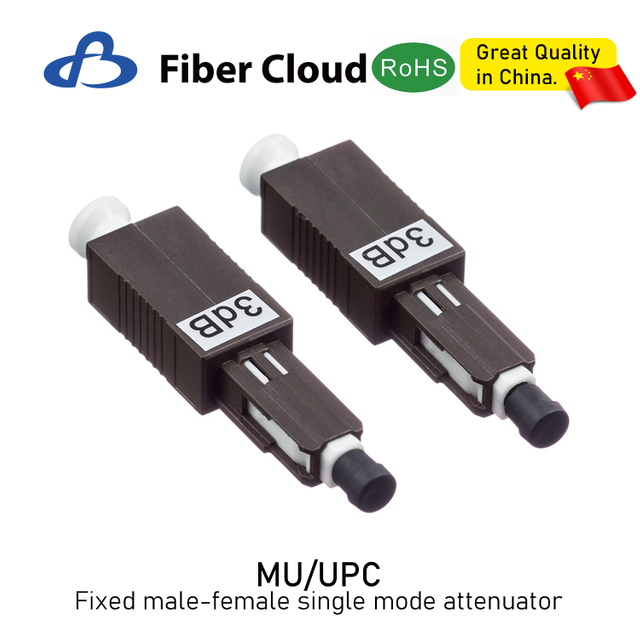 MU/UPC/APC 2-15dB Single Mode Male and Female Optical Attenuator Terminals Fiber Optic Connector
