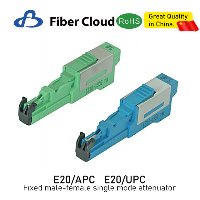 E20/UPC/APC 2-15dB Single Mode Male and Female Optical Attenuator Terminals Fiber Optic Connector