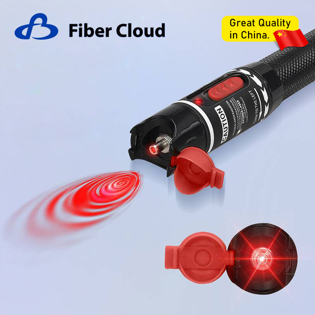  Edit Red Light Detector Pen CATV Telecommunication Underground 50km FC/LC Single Mode 9/125um Fiber Optic Visual Optical Fault Locator
