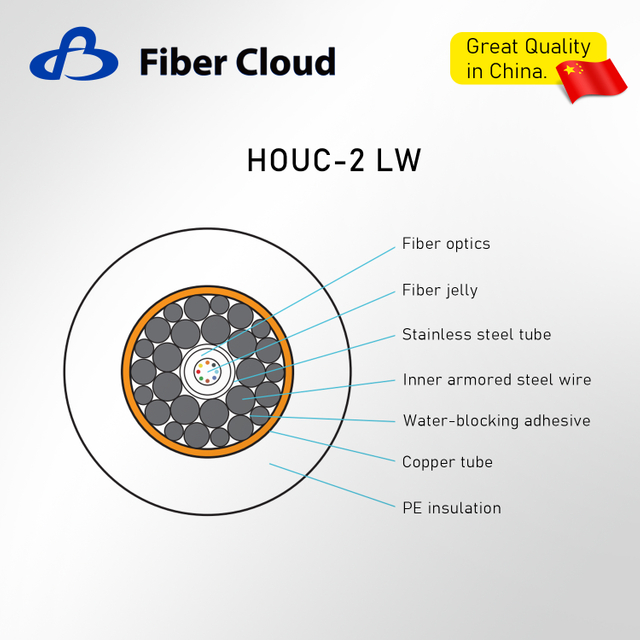 Submarine Double Steel Wire Armored Underwater Fiber Optic Cable Unrepeatered Submarine Optical Fiber Cable Armor Internet Cable