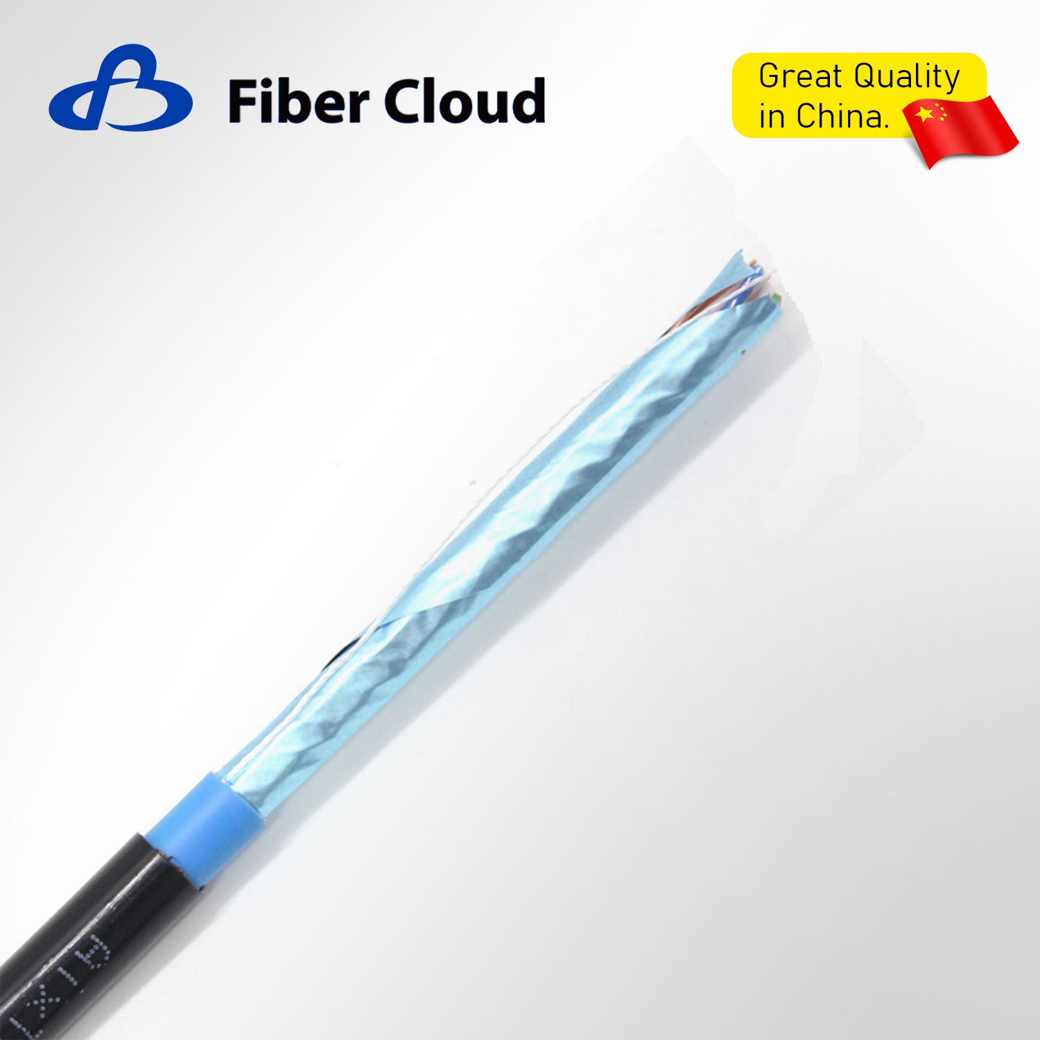 23AWG 4 Twisted Pairs PE&PVC U/UTP 550MHz Solid Copper Cat6 Outdoor Direct Burial Bulk Cable