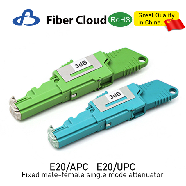 E20/UPC/APC 2-15dB Single Mode Male and Female Optical Attenuator Terminals Fiber Optic Connector
