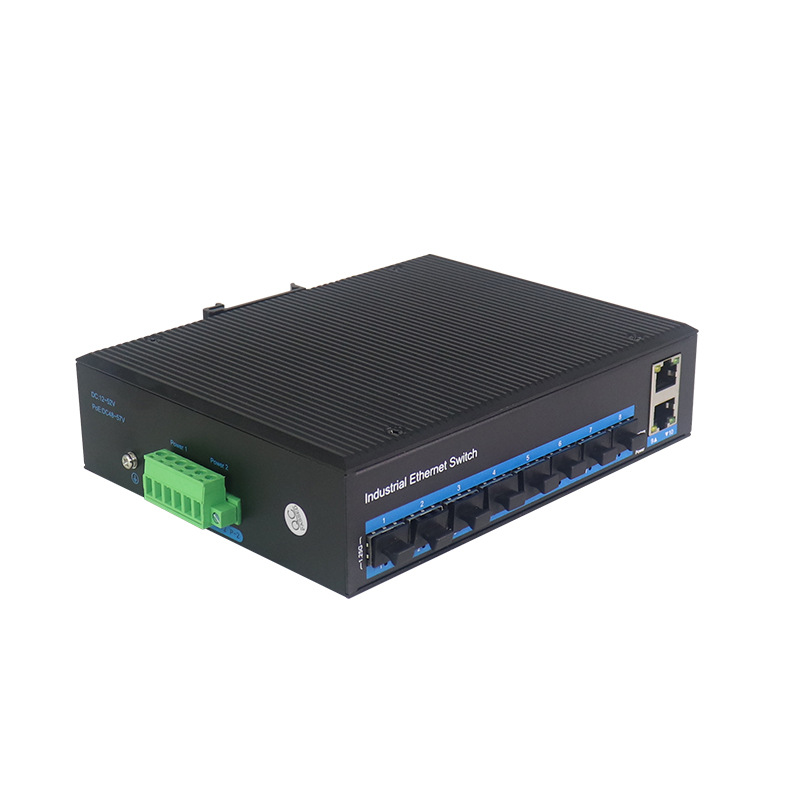 Industrial Gigabit 2 SFP & 8-Port Ethernet Media Converter