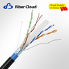 23AWG 4 Twisted Pairs PE&PVC U/UTP 550MHz Solid Copper Cat6 Outdoor Direct Burial Bulk Cable