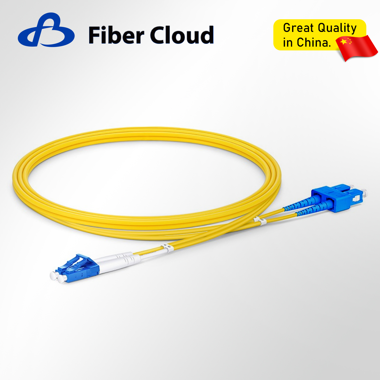 2.0mm LC/UPC to SC/UPC Duplex OS2 Single Mode Ofnr Tight Buffered Fiber Optic Patch Cord