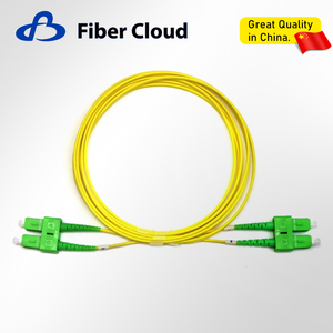 0.9mm SC/APC to SC/APC Duplex Riser Ofnr 9/125 Single Mode Fiber Optic Patch Cord Cable