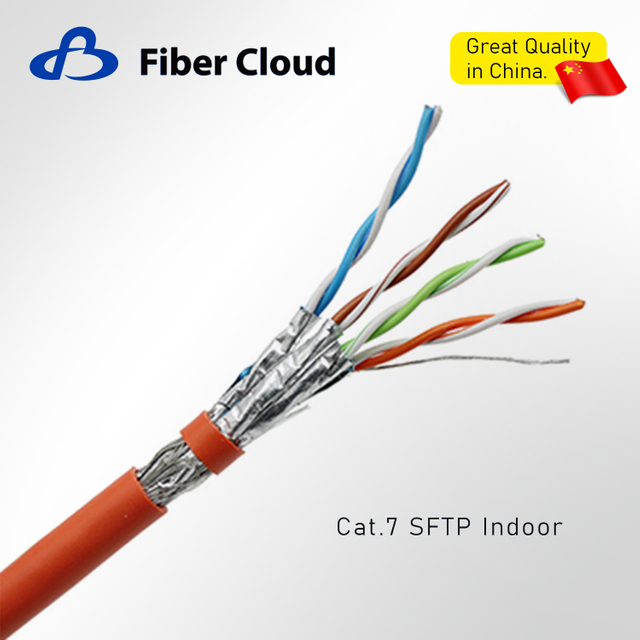23AWG 4 Twisted Pairs CMR S/FTP 1000MHz Solid Copper Cat7 indoor Ethernet Bulk Cable