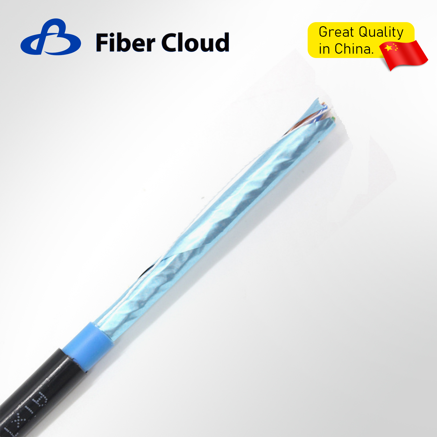 23AWG 4 Twisted Pairs PE&PVC F/UTP 550MHz Solid Copper Cat6 Outdoor Direct Burial Bulk Cable