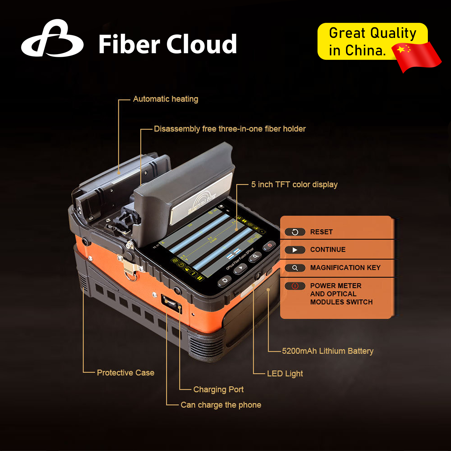 Ai-6c Fiber Optic Handheld Fusion Splicer Machine for FTTH