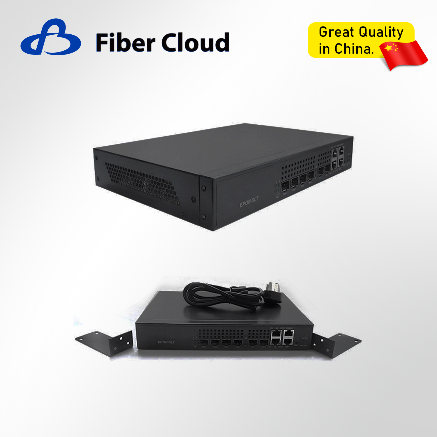 FTTH 2/4 1u Ports Fiber Optic Terminal Equipment Epon Olt with SFP Module