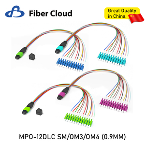 MPO-LC 12f Harness 0.9mm Sm/Om3/Om4 Fiber Patch Cord Optical Jumper Cable