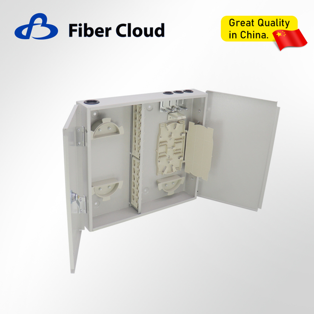 FTTH Indoor FTTH Outdoor 12/24 Caixa de distribuidor de fibra óptica montada na parede