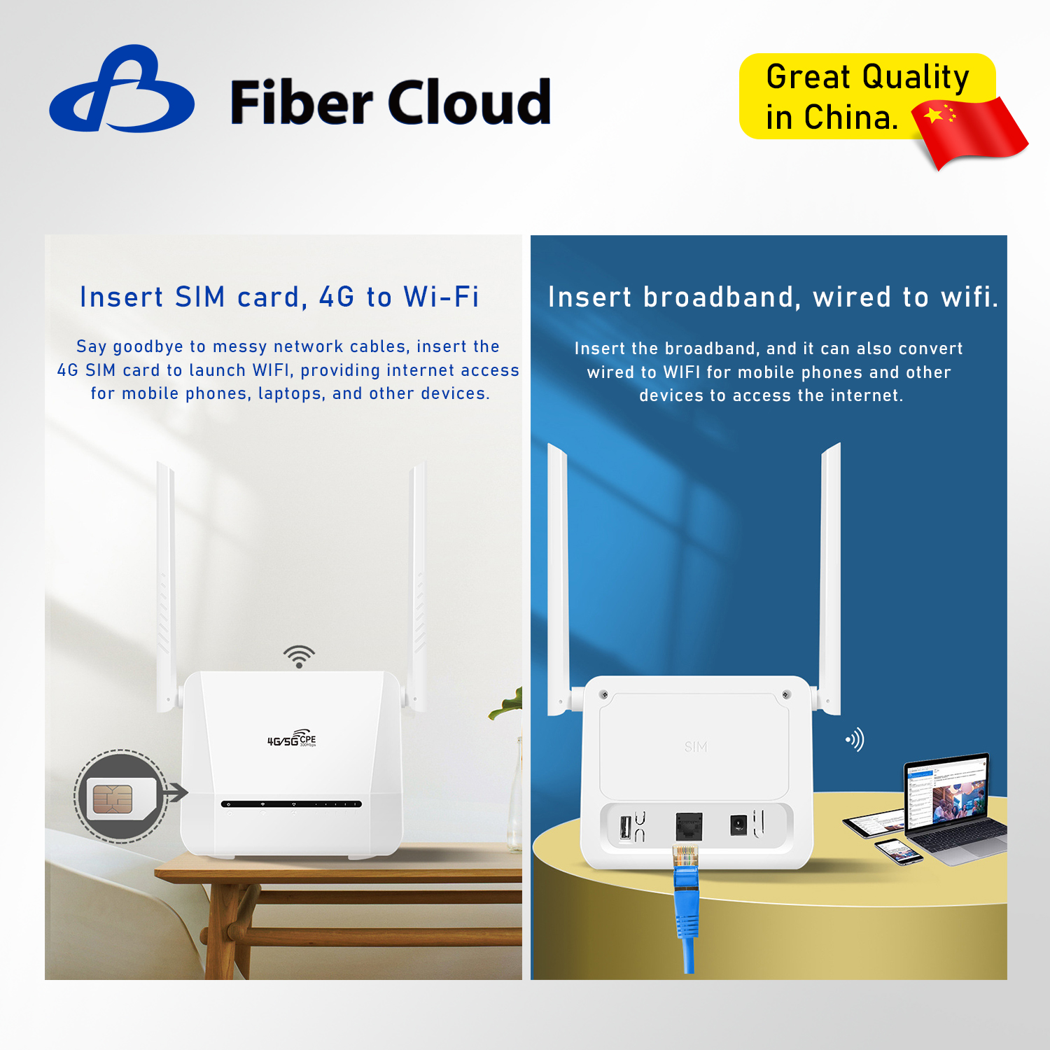 4G CPE Softel WiFi LTE Cat4 Ethernet LAN Wireless Router with SIM Card Slot