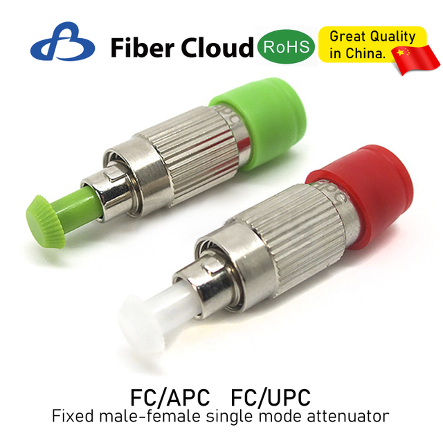 CE RoHS FC Upc 2-15dB Male and Female Flange Connector Fiber Optic Attenuator
