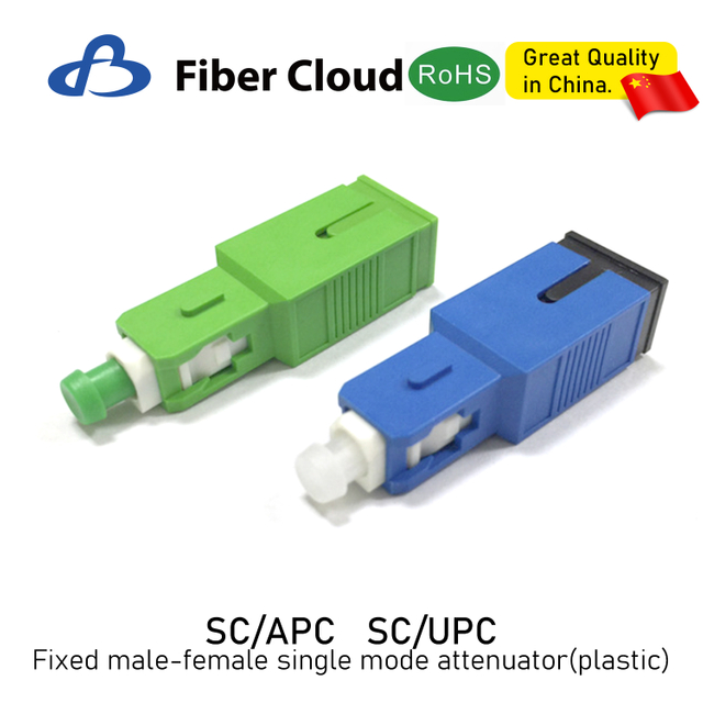 SC/UPC/APC 2-15dB Single Mode Male and Female Optical Connector Terminals Fiber Optic Attenuator