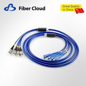 Telecom Outdoor 4/6/8/12 Core Breakout Armored Fiber Optic Patch Cords