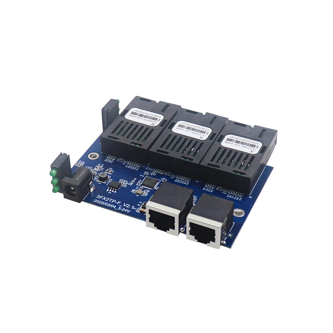 100G 3 Optical 2 Electrical Converter PCBA Board 20KM Optical Fiber Transceiver