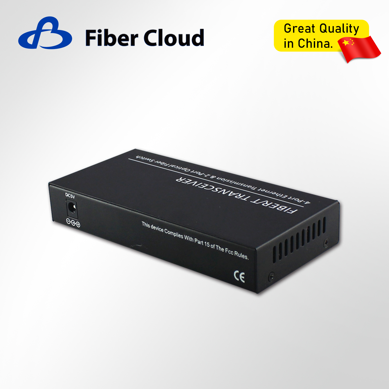 10/100/1000m Fiber Optic Transceiver 2-Optical-4-Electric Single-Mode Converter