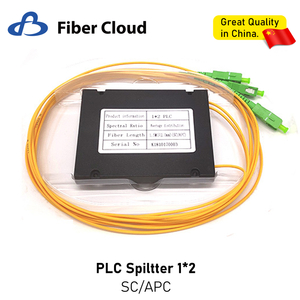 LSZH 2.0mm Sc Upc Box Type Single Mode Simplex Fiber Optic Pigtail 1X2 PLC ABS Fiber Splitter
