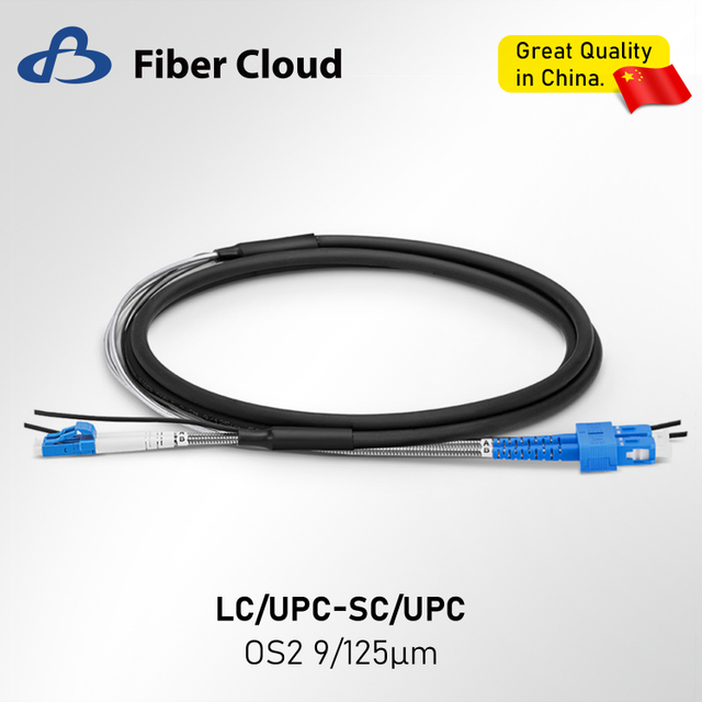 Customized Dual LC/UPC-SC/UPC Duplex OS2 7.0mm LSZH Ftta Outdoor Armoured Jumper Fiber Patch Cord Cable for Base Station