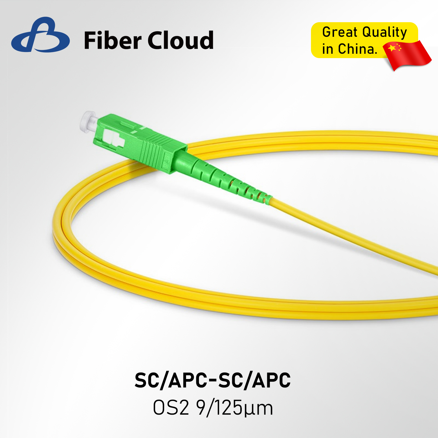 2.0mm Fabricado Da China Simplex SC/APC to SC/APC G652D G657A Single Mode Patchcord Fiber Optic Cable