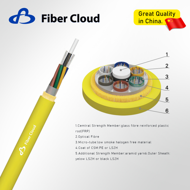 Indoor Micro-breakout Cable For Vertical Wiring(GJPFH) Fiber Optic Cable