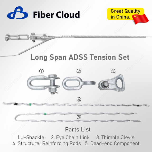 Optical Cable Accessories Long Span Pre Tension Set Clamp Opgw ADSS Fitting