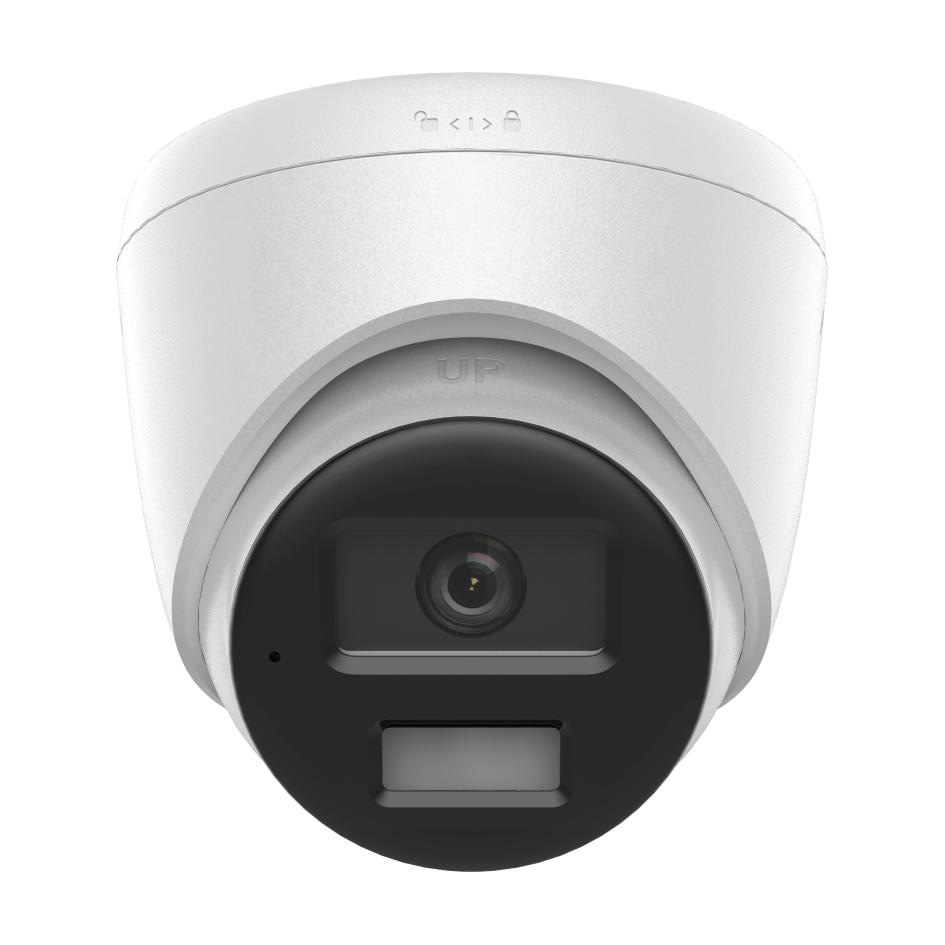 Cámara de red de torreta fija de luz híbrida Smart 4MP para seguridad interior y exterior