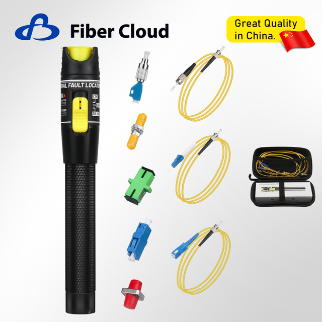 Red Light Detector Pen CATV Telecommunication Underground 5km FC/LC Single Mode 9/125um Fiber Optic Visual Optical Fault Locator