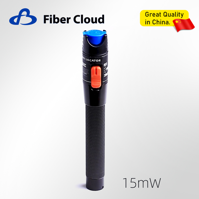 Red Light Detector Pen CATV Telecommunication Underground 15km FC/LC Single Mode 9/125um Fiber Optic Visual Optical Fault Locator