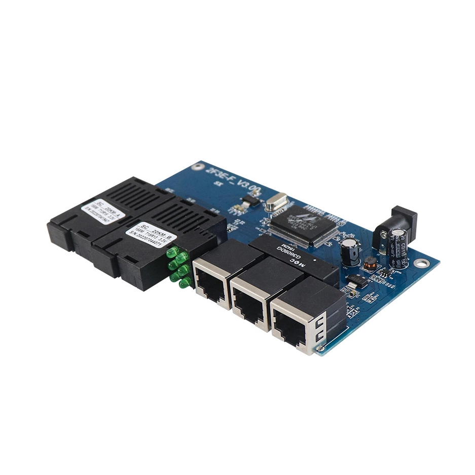 100G 2 Optical 3 Electrical Converter PCBA Board 20KM Optical Fiber Transceiver