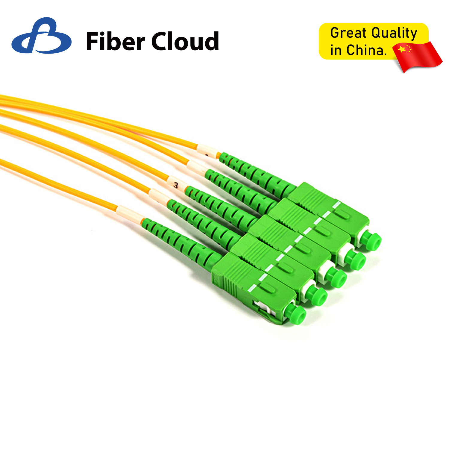 LSZH 0.9mm 2mm 3mm Sc/APC Single Mode Simplex Fiber Optic Pigtail 1X4 PLC ABS Fiber Splitter