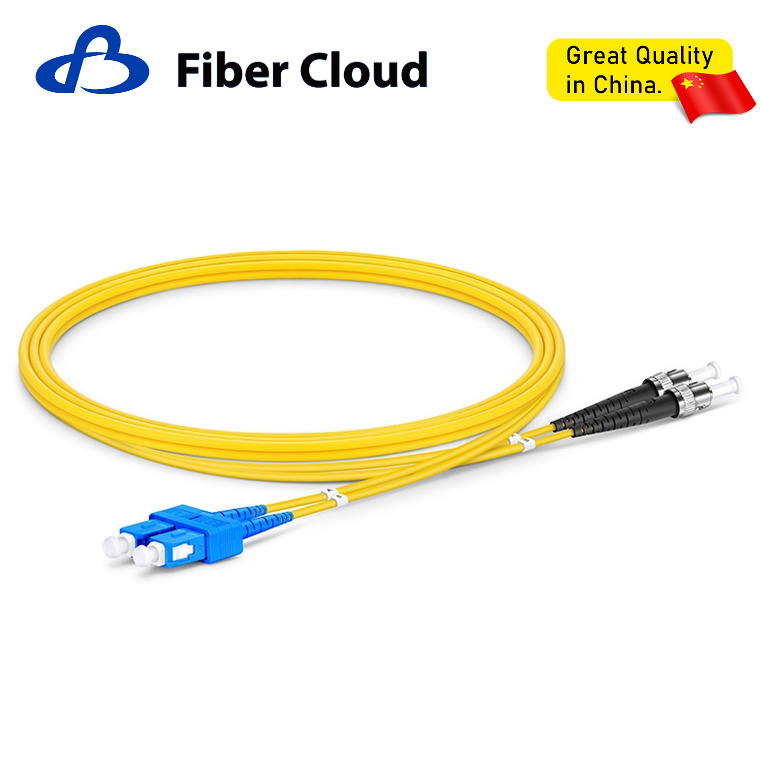 2.0mm SC/UPC to ST/UPC Duplex OS2 Single Mode Riser Ofnr Tight-Buffered Fiber Optic Patchcord