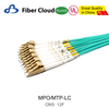 12core 40-100gigabit Multimode 2m-50m FTTH Fanout Duplex Om3 MPO to 6dlc Fiber Optic Patch Cord Jumper Cable