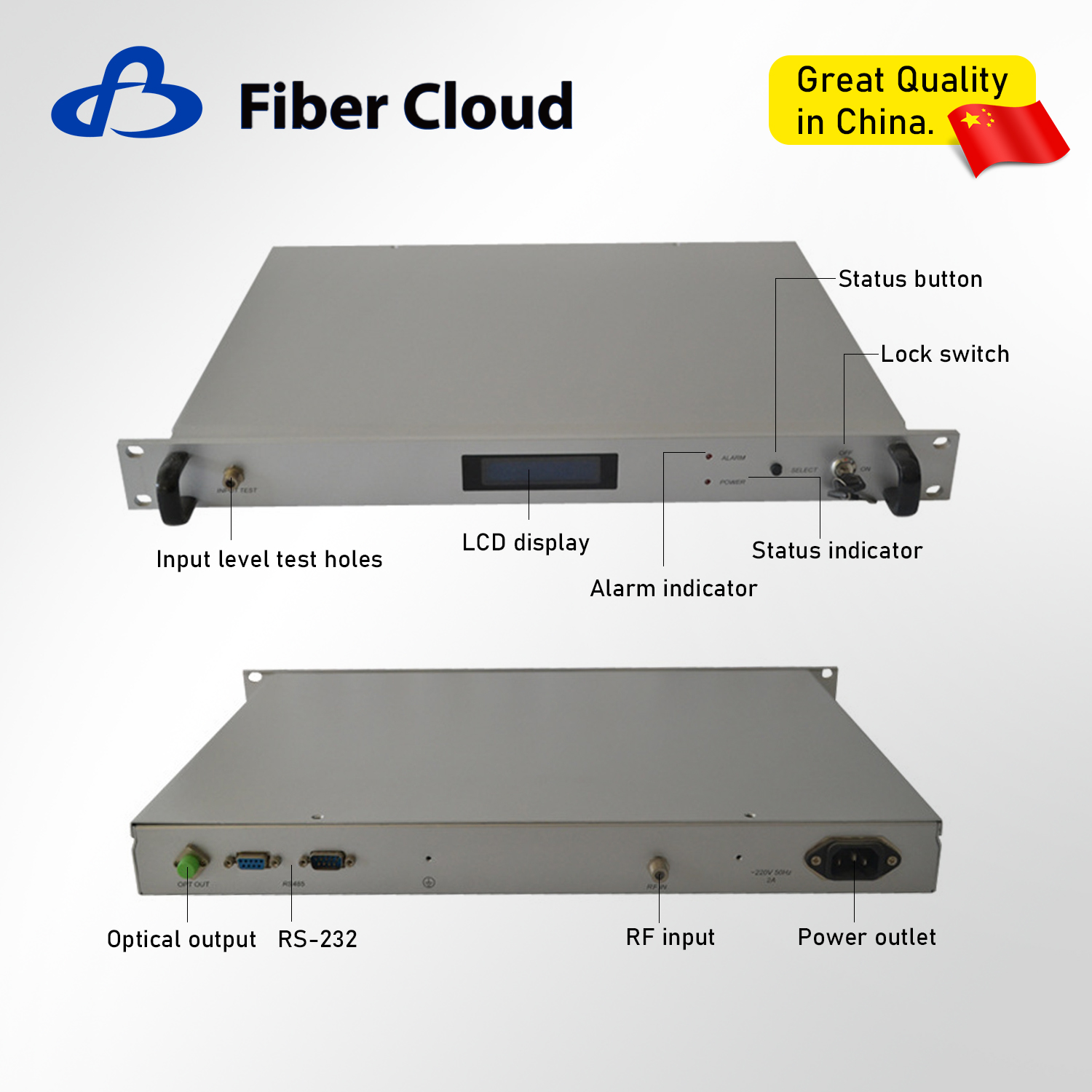 1310nm 20MW CATV Cable TV Broadcast Equipment Fiber Optic Transmitters