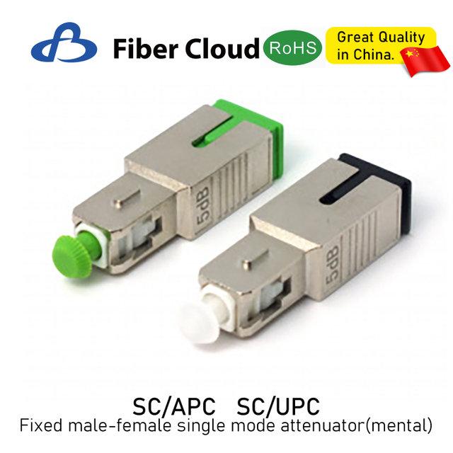 SC/UPC/APC 2-15dB Single Mode Male and Female Optical Connector Terminals Fiber Optic Attenuator
