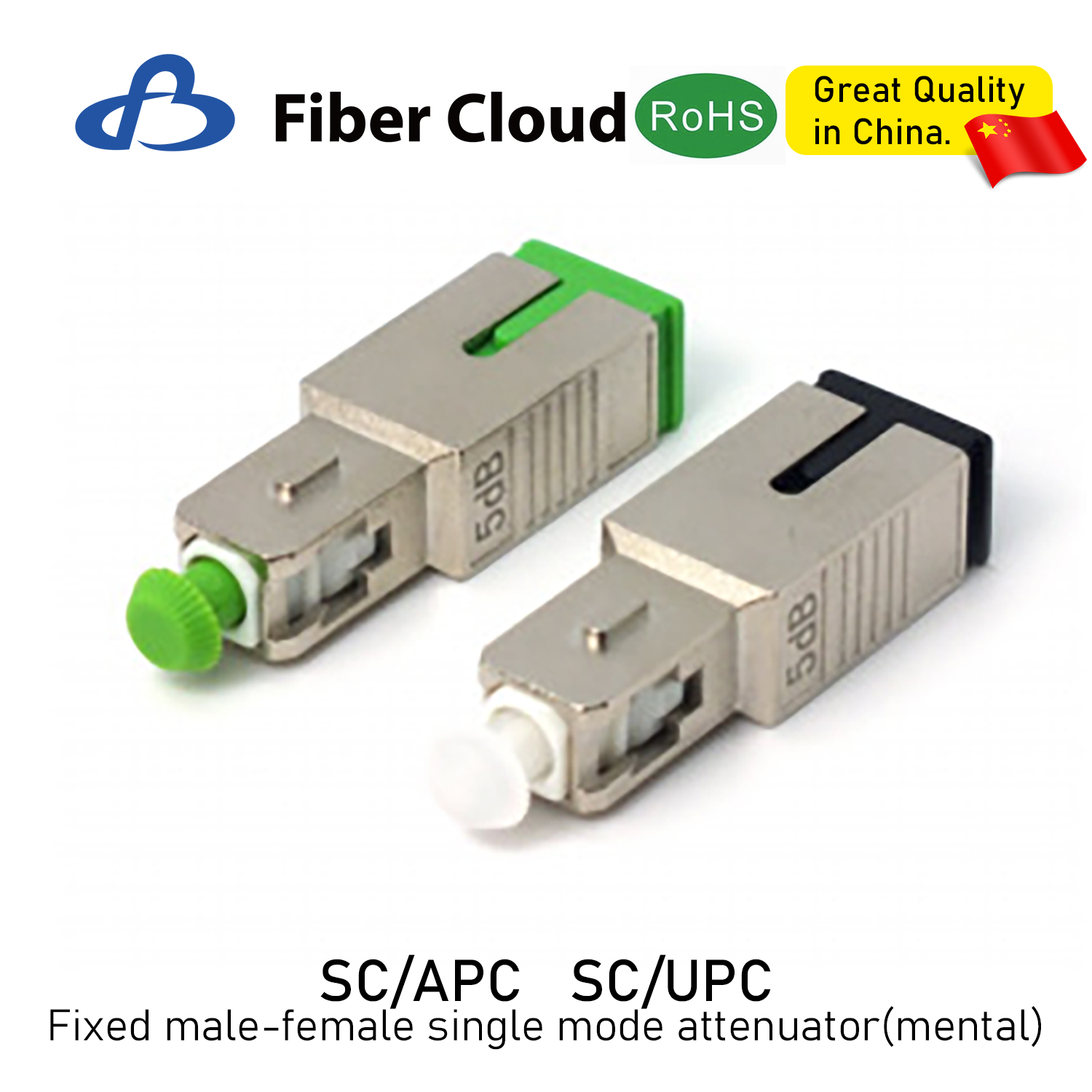 SC/UPC/APC 2-15dB Single Mode Male and Female Optical Connector Terminals Fiber Optic Attenuator
