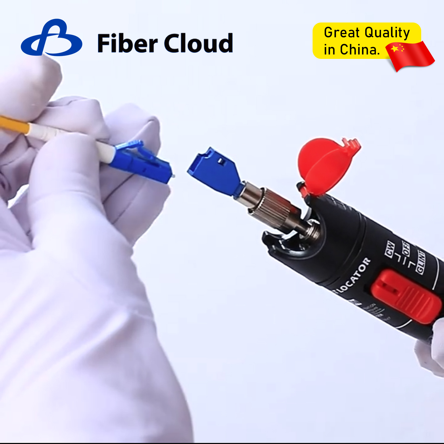  Edit Red Light Detector Pen CATV Telecommunication Underground 50km FC/LC Single Mode 9/125um Fiber Optic Visual Optical Fault Locator