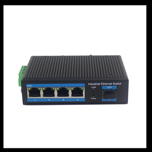 Industrial Gigabit 1 SFP & 4-Port Ethernet Media Converter