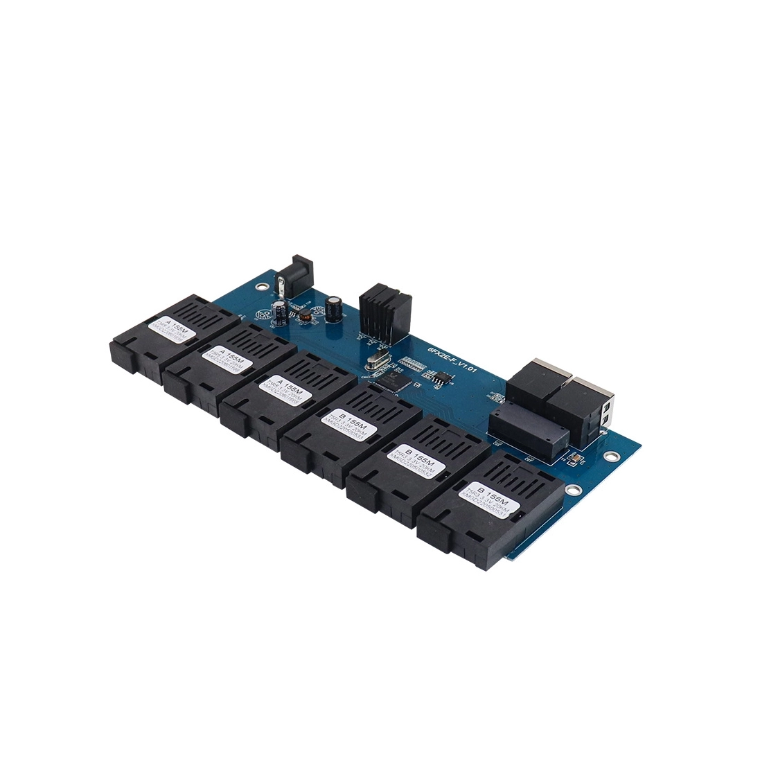 100G 6-light 2-electrical optoelectronic converter 20KM PCBA board fiber transceiver