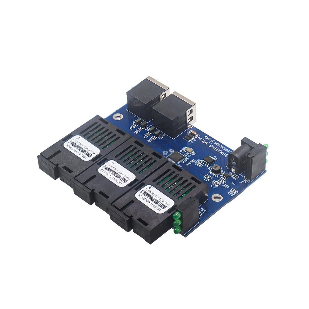 100G 3 Optical 2 Electrical Converter PCBA Board 20KM Optical Fiber Transceiver