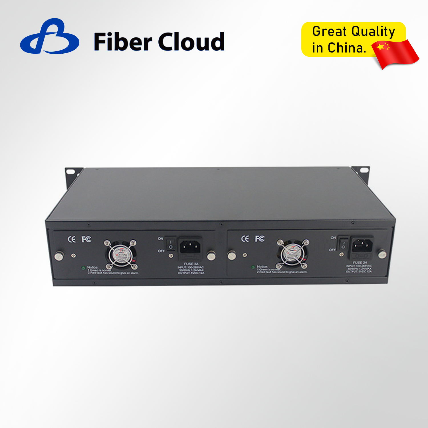 2u-16 Slot Chip Transceiver Fiber Optic Power Rack Chassis converter