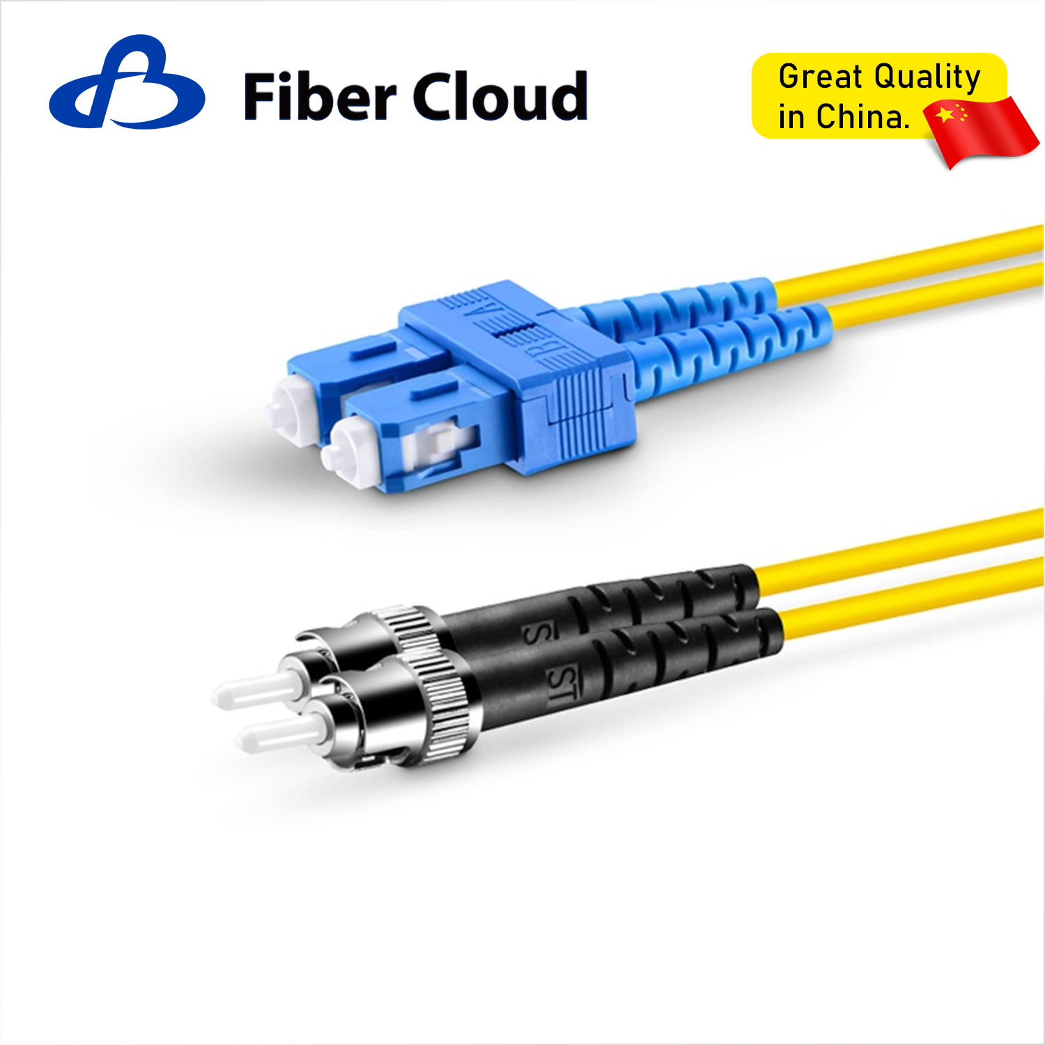 2.0mm SC/UPC to ST/UPC Duplex OS2 Single Mode Riser Ofnr Tight-Buffered Fiber Optic Patchcord