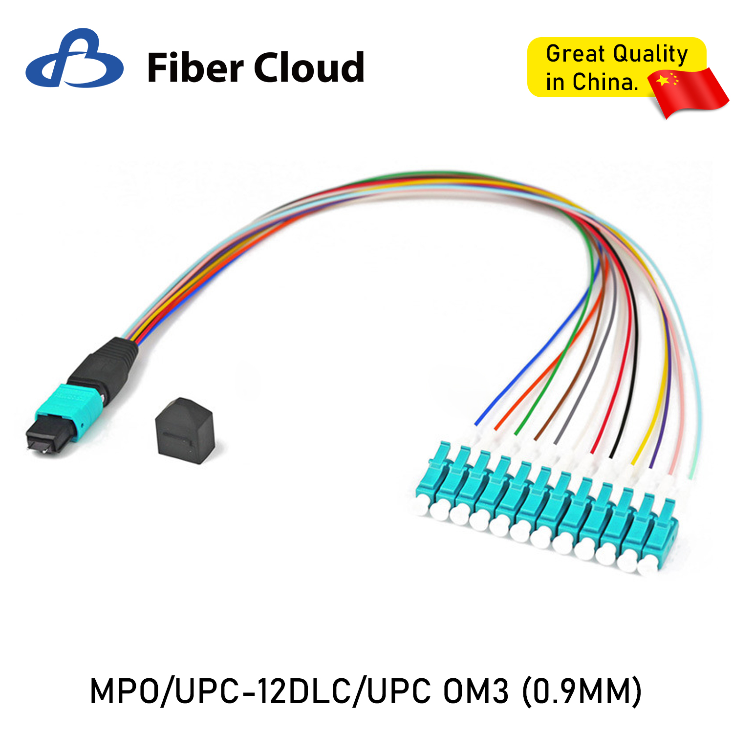 MPO-LC 12f Harness 0.9mm Sm/Om3/Om4 Fiber Patch Cord Optical Jumper Cable