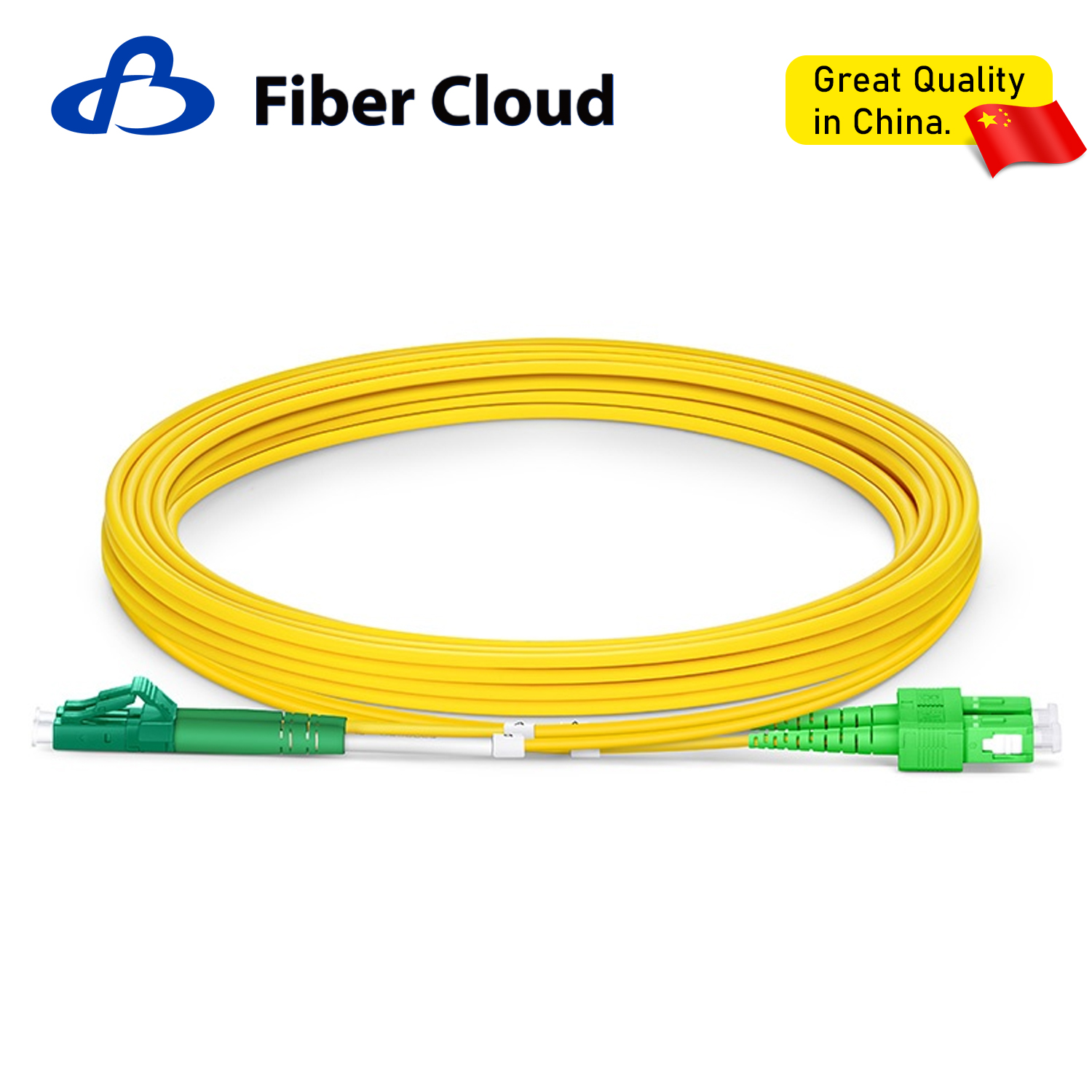 1m LC/APC to SC/APC Duplex OS2 Single mode 2.0mm Tight Buffered Fiber Optic Patchcord Jumper