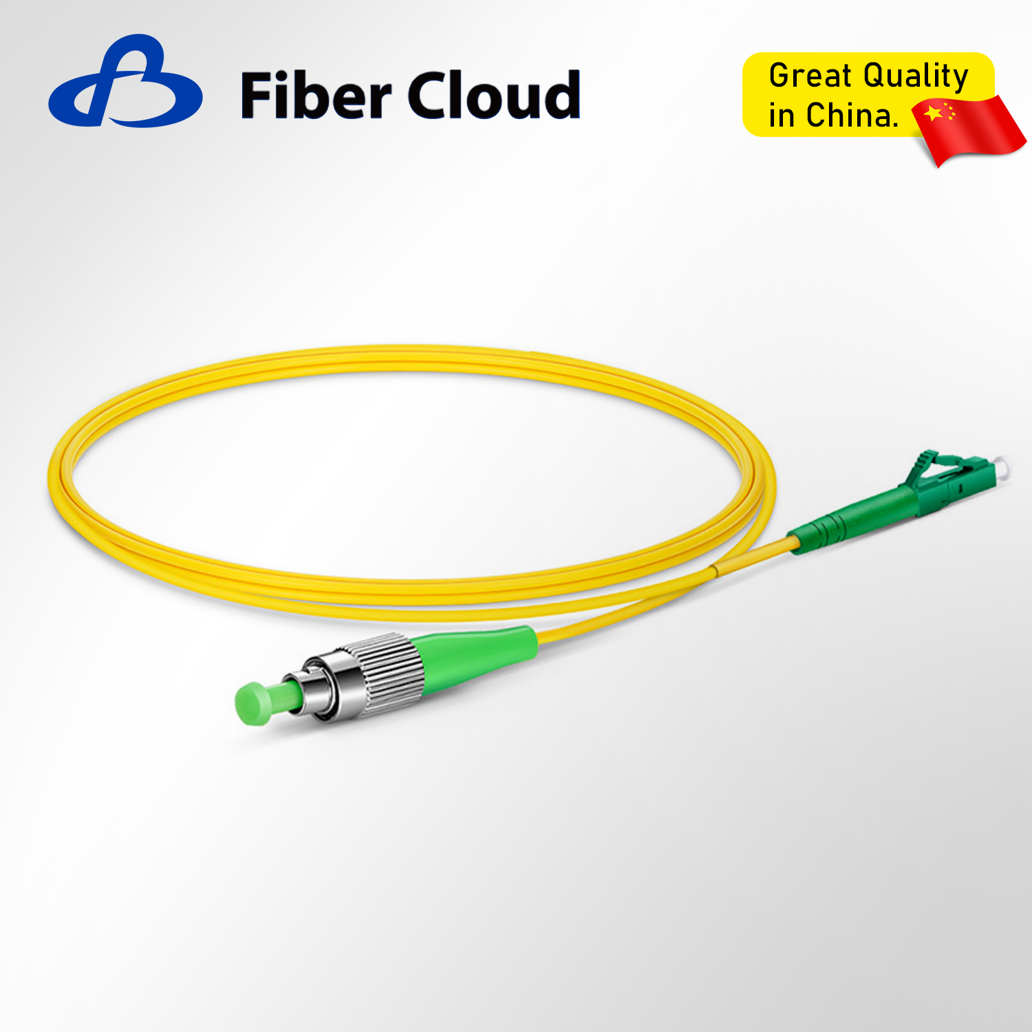  Edit 2.0mm FC APC to LC APC Simplex OS2 Single Mode Ofnr Tight-Buffered 1m Fiber Optic Patchcord